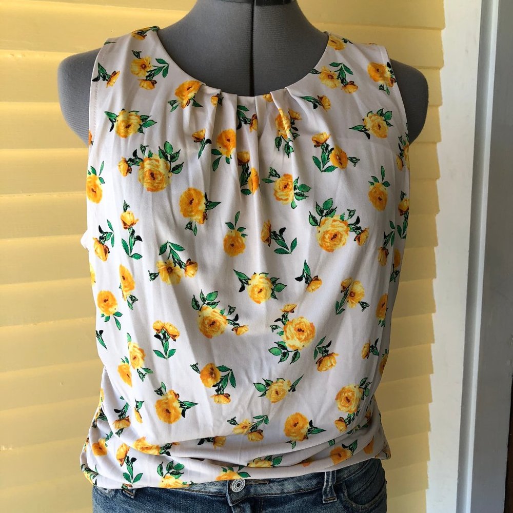 Yellow Floral Blouse